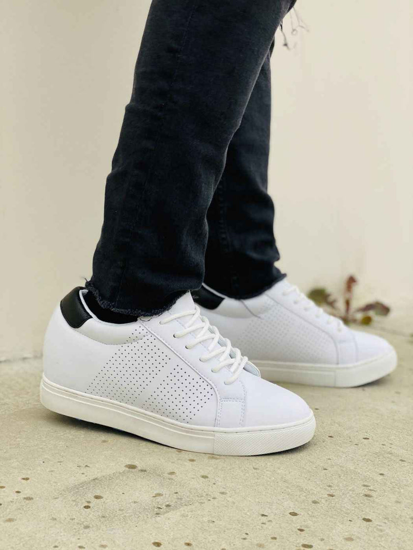 CALTO 2.6-Inch Taller White Elevator Sneakers H0833