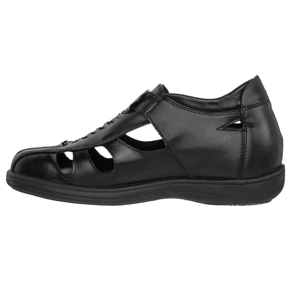 TOTO Black Braided Leather Sandals - Three Inches - G1307