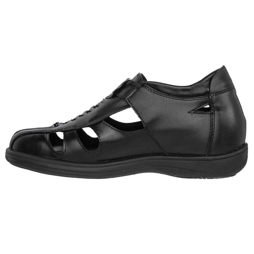 TOTO Black Braided Leather Sandals - Three Inches - G1307