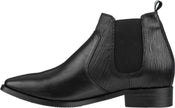 CALTO Black Leather Chelsea Boots - 3 Inches - T54021