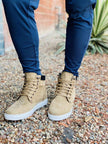 CALTO - T53121 - 2.6 Inches Taller (Nubuck Tan) - High top sneak-boot