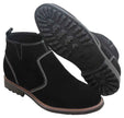 CALTO - Y41082 - 3.2 Inches Taller (Nubuck Black) - Zipper Boots