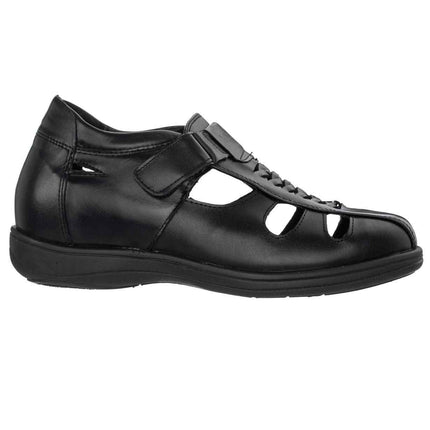 TOTO Black Braided Leather Sandals - Three Inches - G1307