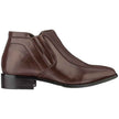 CALDEN Brown Leather Zipper Boots - 3.2 Inches - K99805-1