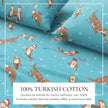 4-Piece Turkish Cotton Christmas Flannel Sheet - Whittaker Collection