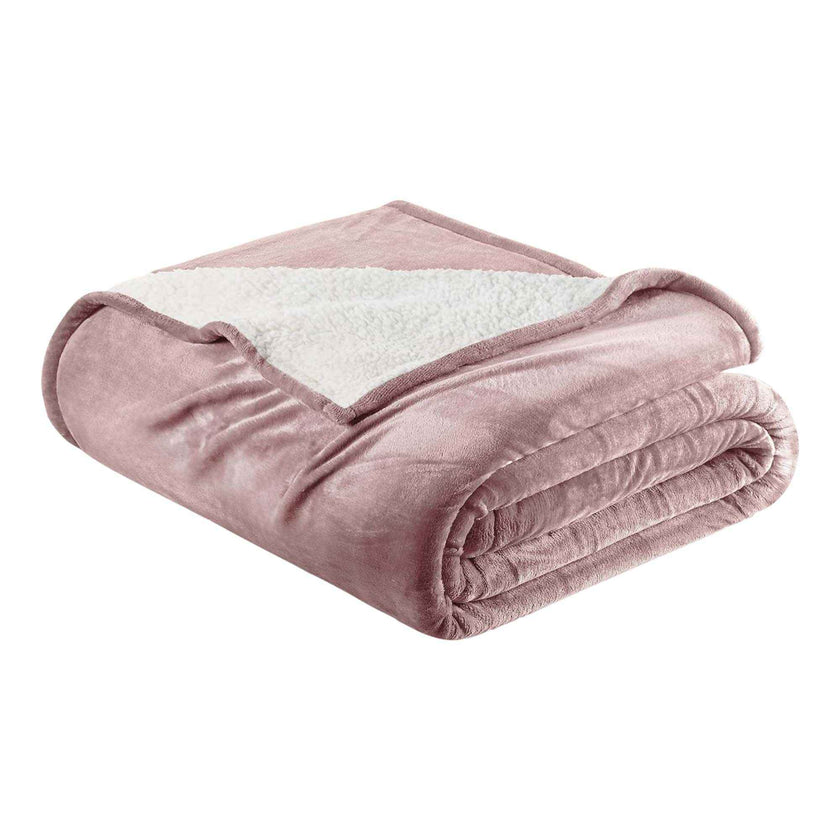 Velvet Plush Sherpa Bed Blanket - Sherpa Fleece Collection