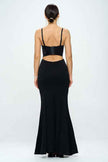 Beaded Bustier Mermaid Maxi Dress