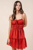 JACQUARD NYLON RAYON MINI DRESS