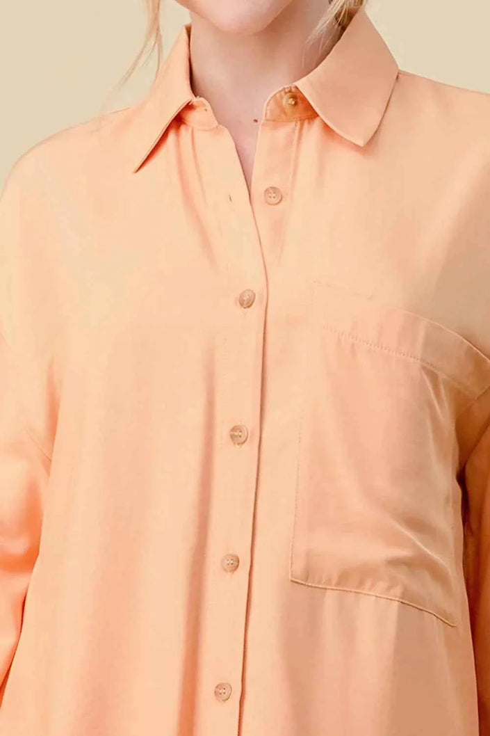 BASIC COLLARED BUTTON DOWN LONG SLEEVES SHIRTS
