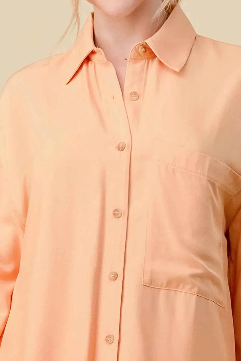 BASIC COLLARED BUTTON DOWN LONG SLEEVES SHIRTS
