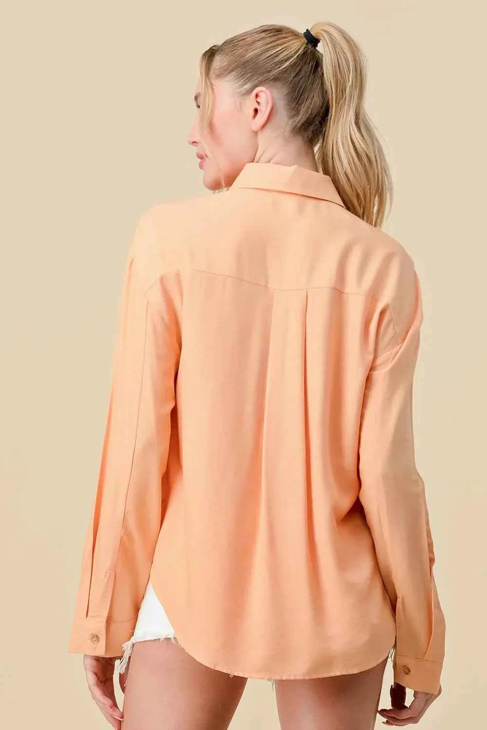 BASIC COLLARED BUTTON DOWN LONG SLEEVES SHIRTS