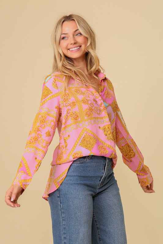 Chiffon Print Blouse