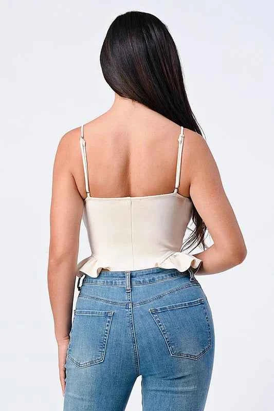 SCUBA SIDE FRILLED CAMI BODYSUIT