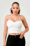 ZIG ZAG BANDAGE CROP TUBE TOP