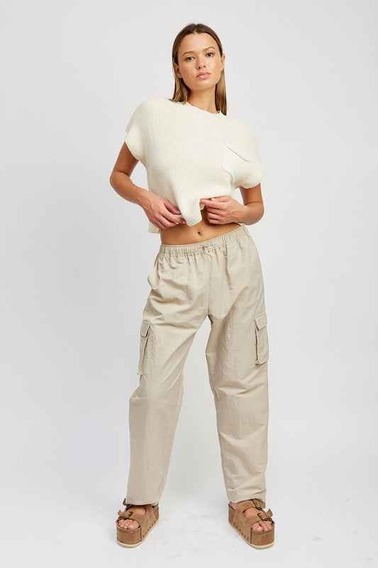 Emory Park straight leg pants with elastic waistband for comfortable and stylish casual wear