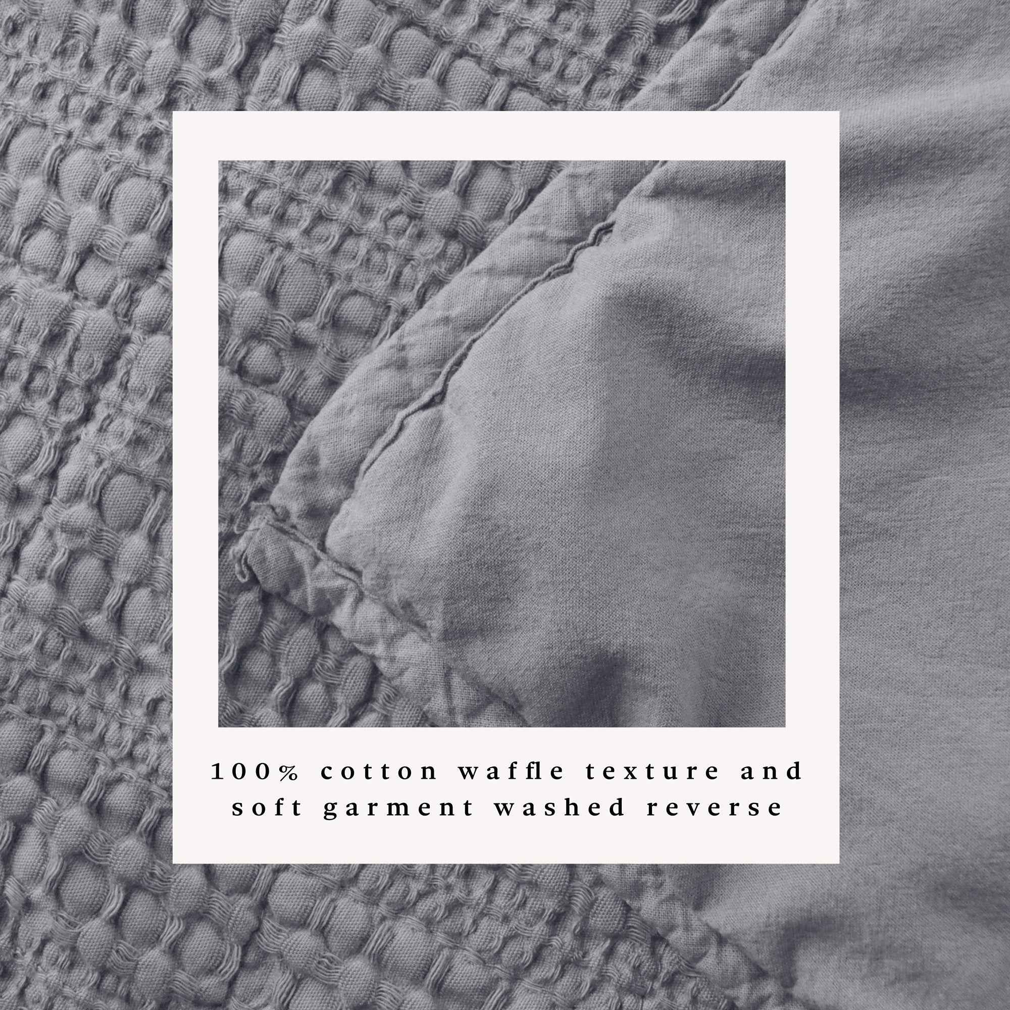 100% Cotton Honeycomb Waffle Garment Washed Quilt Set - Genevieve Collection