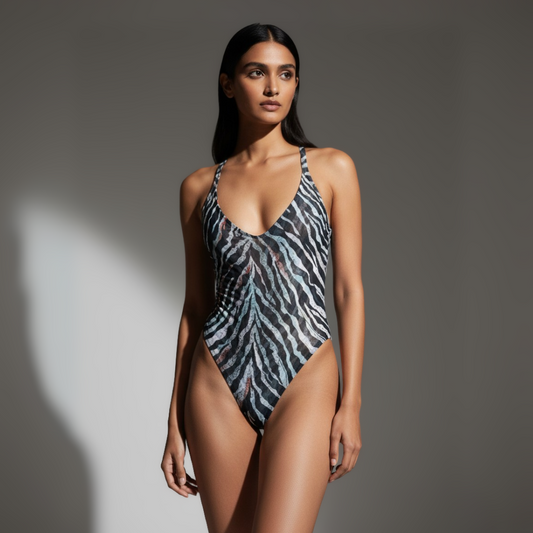 Luxe One-Piece Swimsuit / ZEBRA