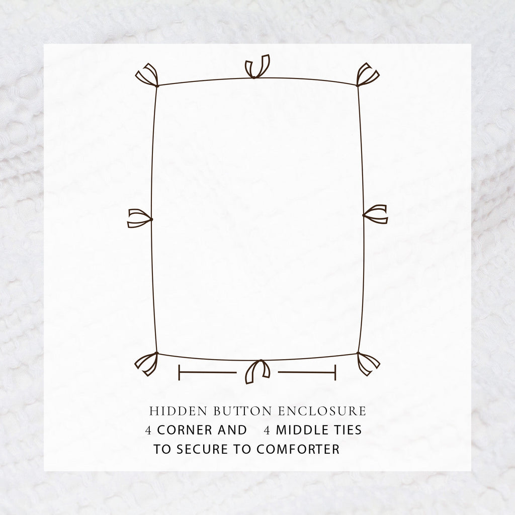 100% Cotton Honeycomb Waffle Duvet Set - Mattea Collection