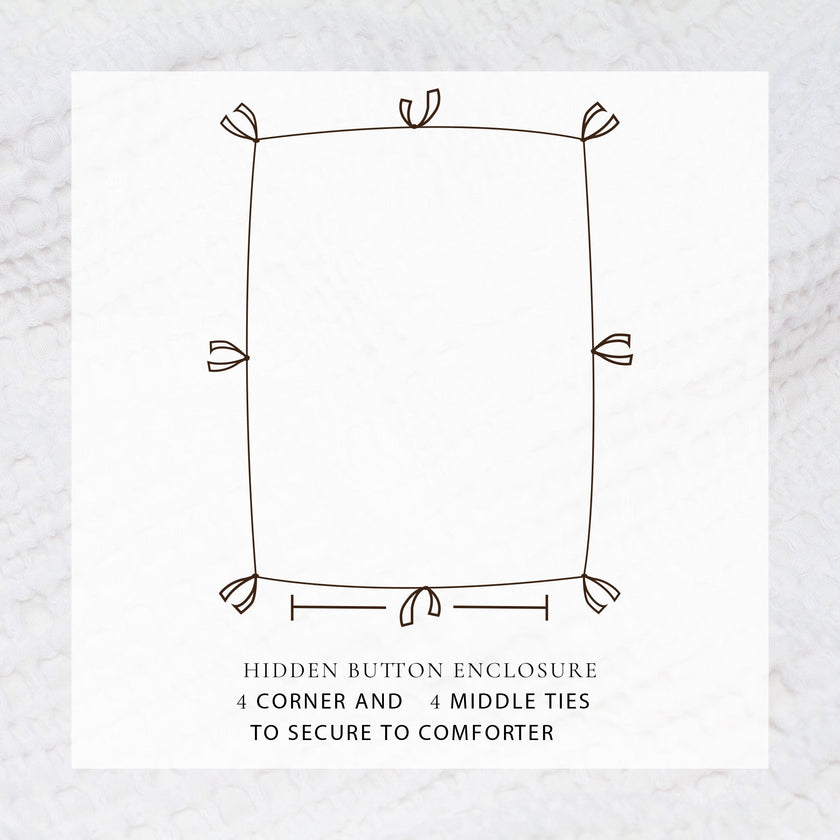 100% Cotton Honeycomb Waffle Duvet Set - Mattea Collection