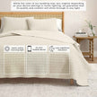 100% Cotton Honeycomb Waffle Garment Washed Quilt Set - Genevieve Collection