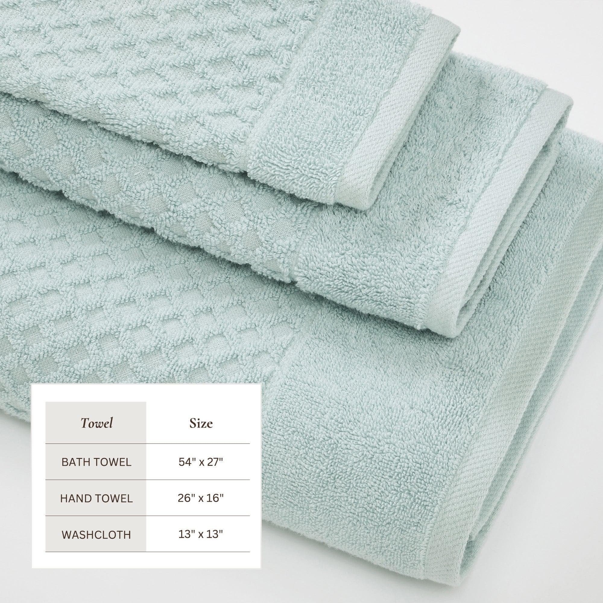 Cotton Diamond Waffle Weave Bath Towel Set - Grayson Collection