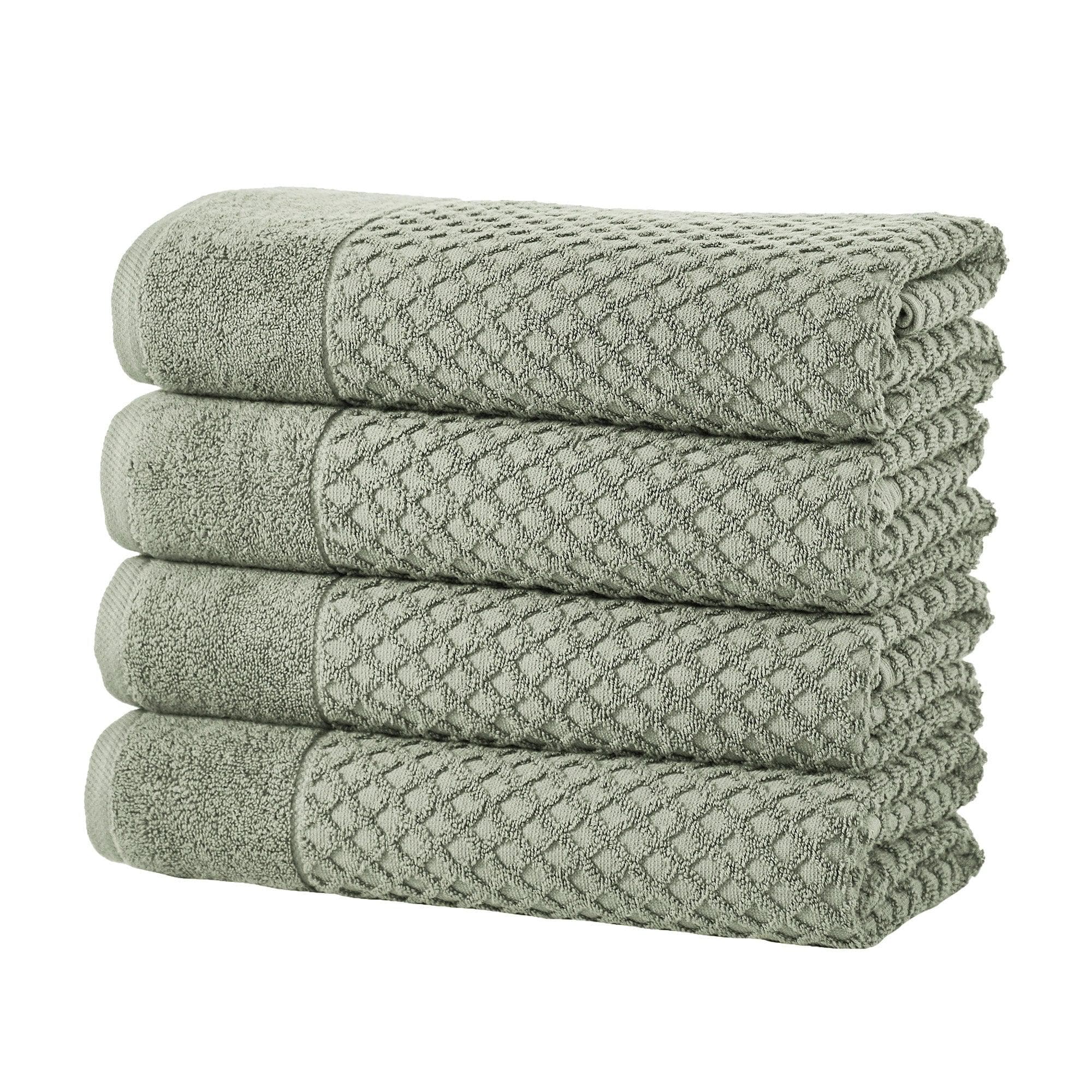 Cotton Diamond Waffle Weave Bath Towel Set - Grayson Collection
