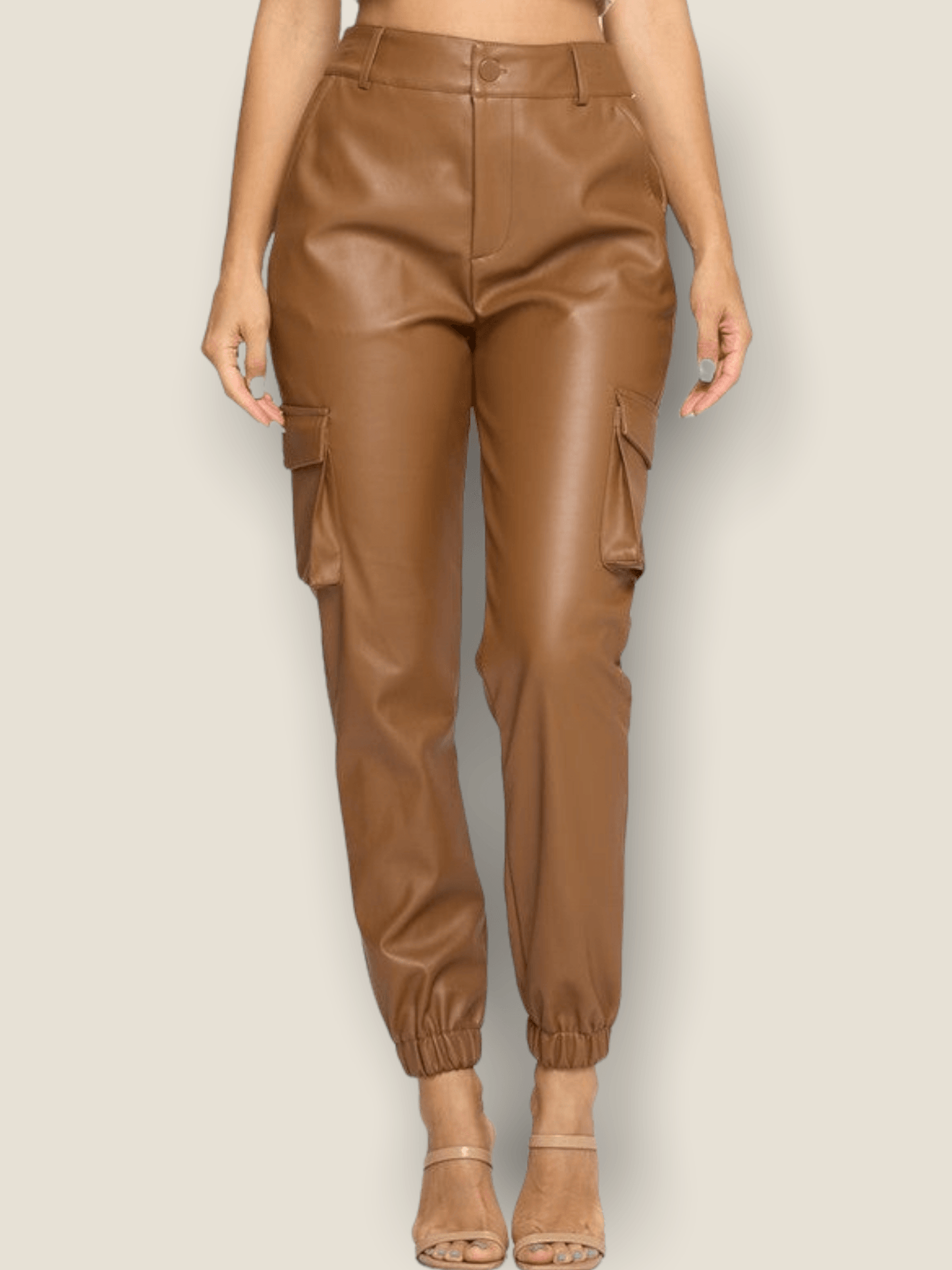 Trendsetter Faux Leather Cargo Pants