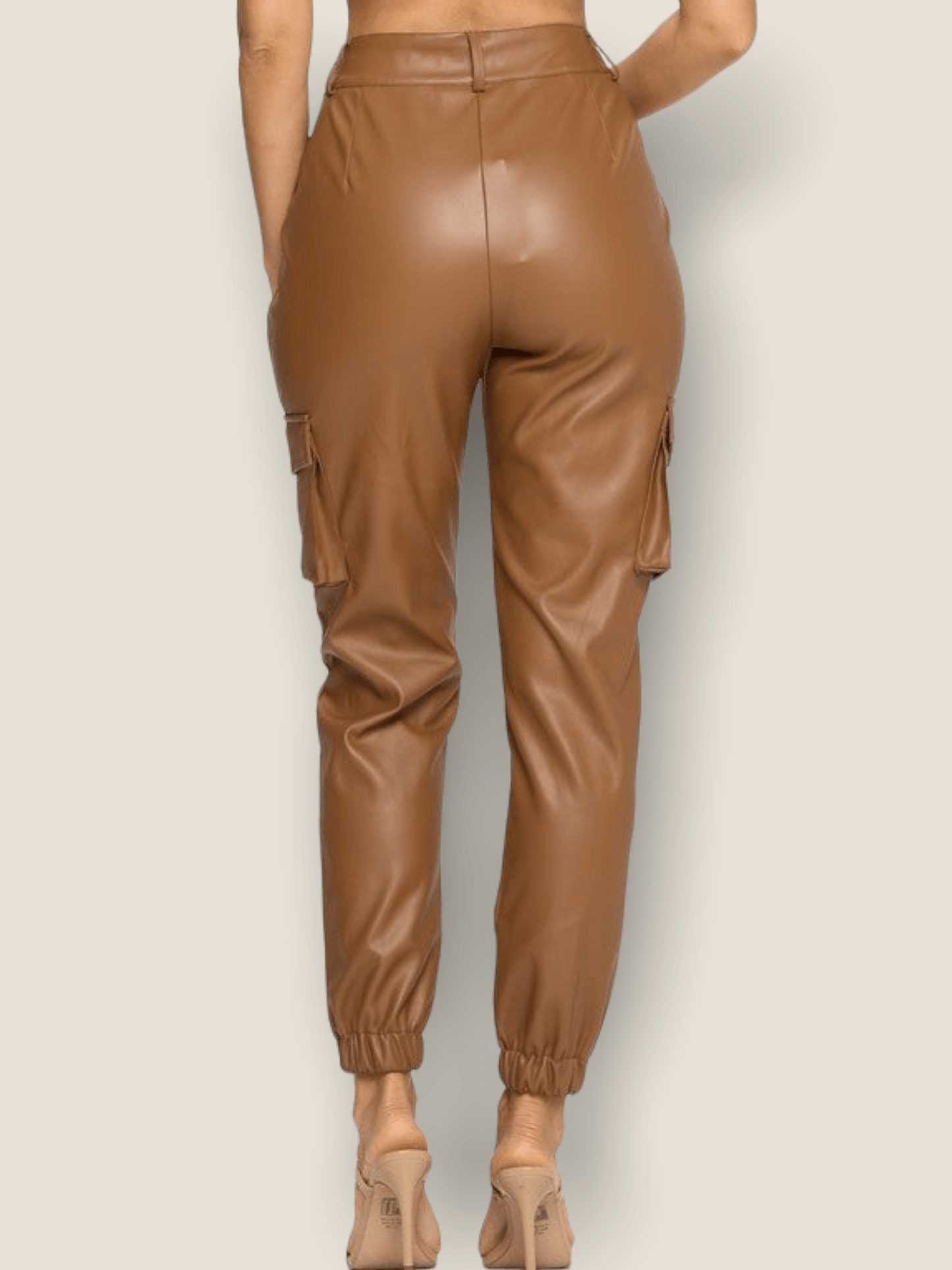 Trendsetter Faux Leather Cargo Pants