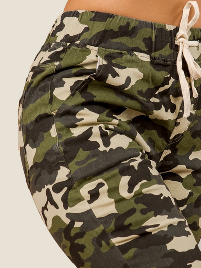 Ariana Light Wash Camo Joggers - Pikemla