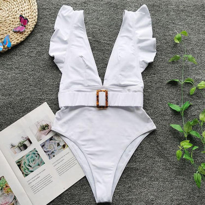 Modern V-Neck One Piece - Pikemla