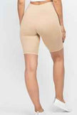 Pikemla plus size biker shorts in beige, designed for comfort and style, perfect for casual wear