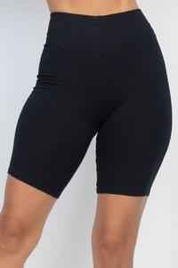 Pikemla Plus Size Biker Shorts in Black with Stretchy Fabric for Comfort and Versatility